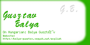 gusztav balya business card